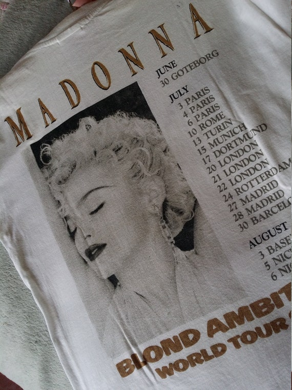 1990 Madonna Blond Ambition Tour T-shirt - Etsy
