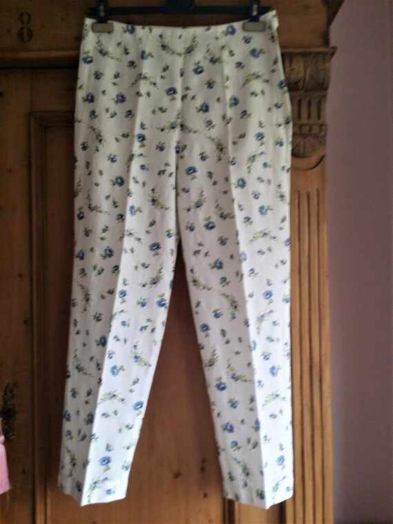 1940s printed cotton trousers