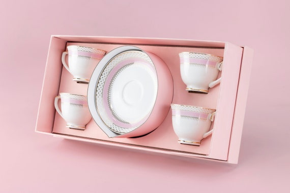 Details about   Grace Fine Porcelain GOLD DOTS Teacup and Saucer Set NEW!