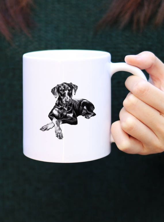 doberman coffee mug