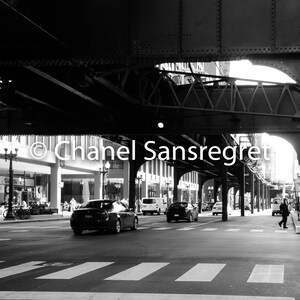 Streets of Chicago, Digital Download, Illinois, Black and White Photography