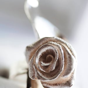 Rose Ring in Sterling und feine Silber / Statement Ring / Silber Blume Ring / Silber Blume und Blatt Ring / Rose und Blatt Ring