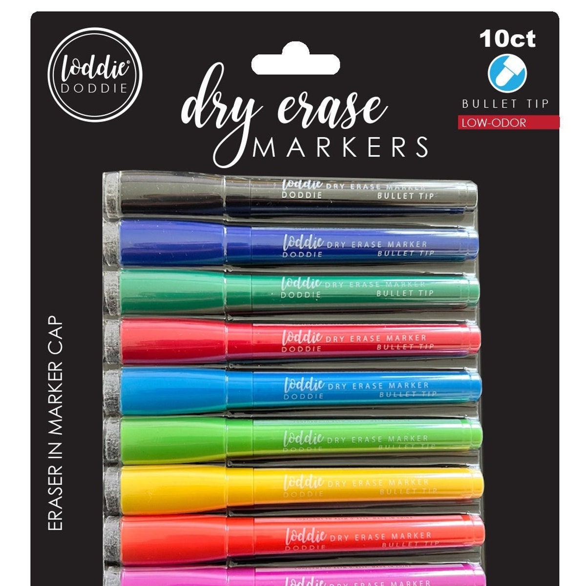 10ct Magnetic Dry Erase Markers With Eraser Caps - Etsy