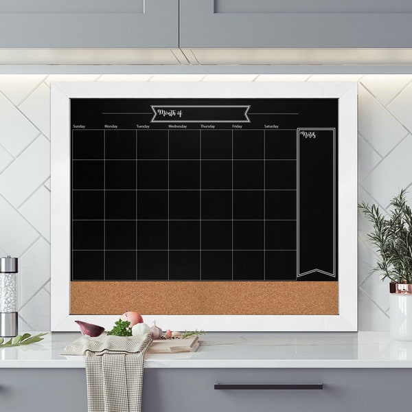 Chalkboard Calendar Etsy
