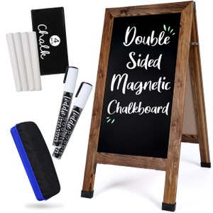 Adjustable Childrens Art Easel, Kids Easel, Wooden Easel, Chalkboard Easel,  Marker Board Easel 