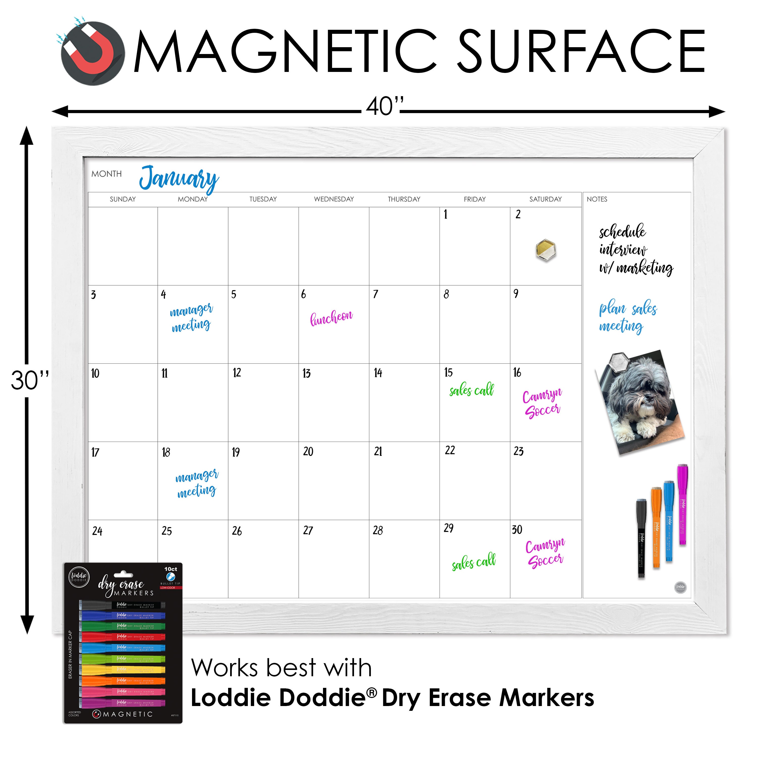30 X 40 LARGE Calendar Dry Erase Board Etsy