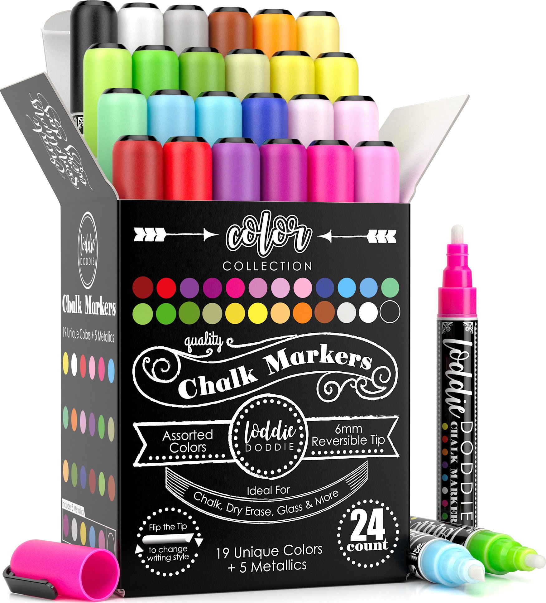 8ct Fine Point Chalk Markers - Macaron Pastel Colors