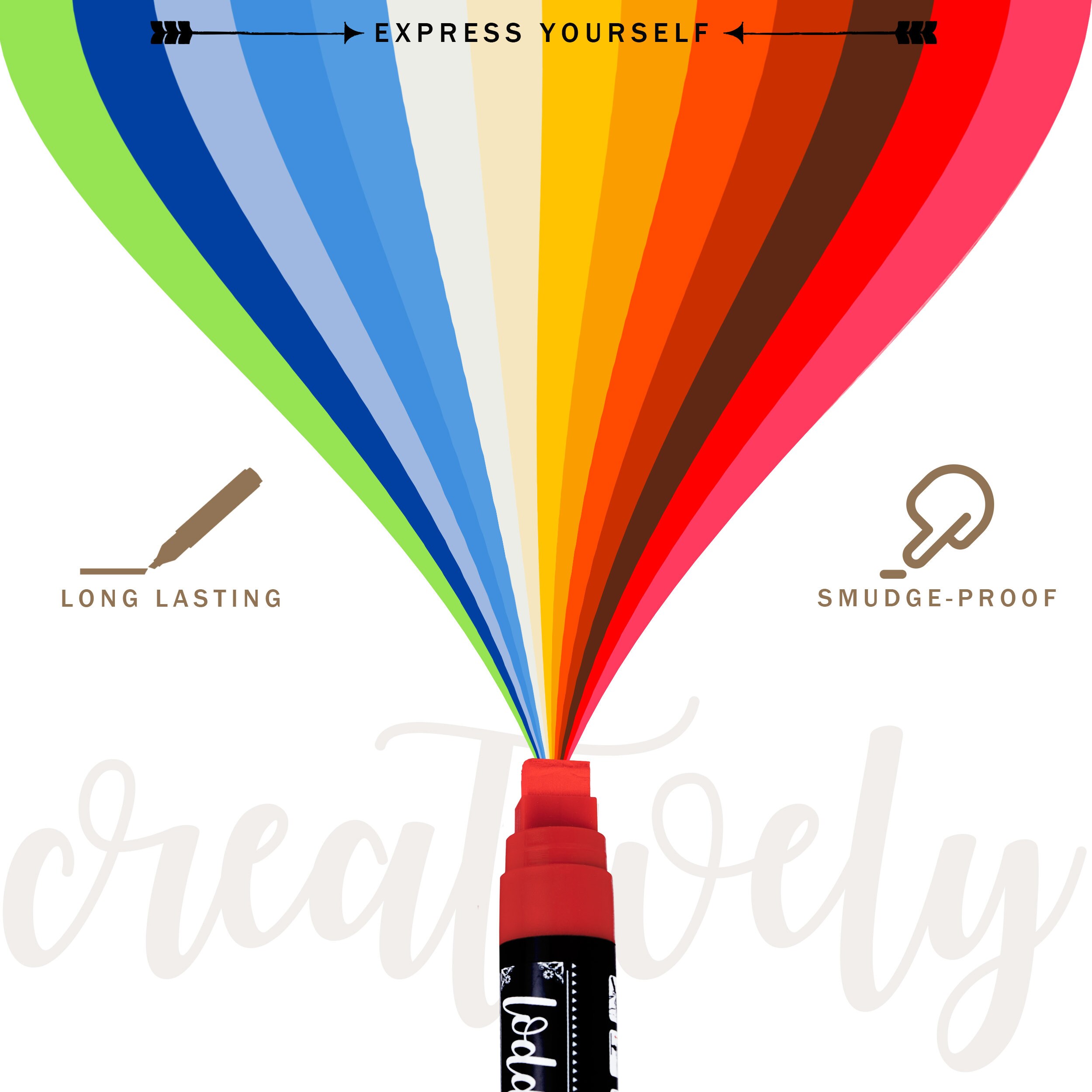 8ct Liquid Chalk Markers- Macaron Pastel MultiColors by Loddie Doddie