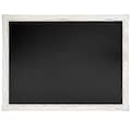 LARGE 34.5" x 46" Rustic White Wood Framed Magnetic Chalkboard