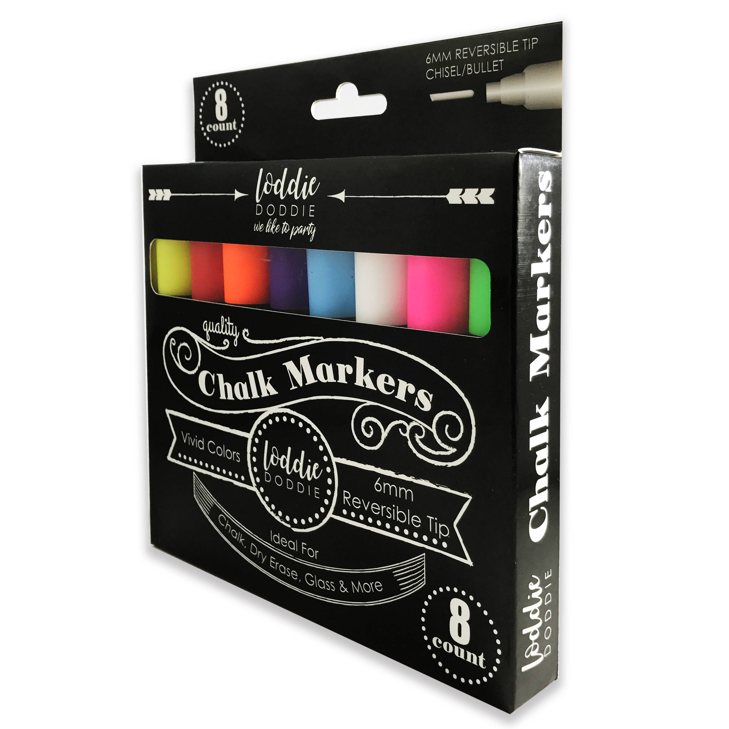 8ct Liquid Chalk Markers- Vivid Colors by Loddie Doddie