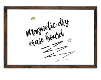 24" x 36" Rustic Frame Magnetic Dry Erase Board