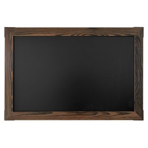 20 x 30 Rustic Brown Real Wood Frame Magnetic Chalkboard