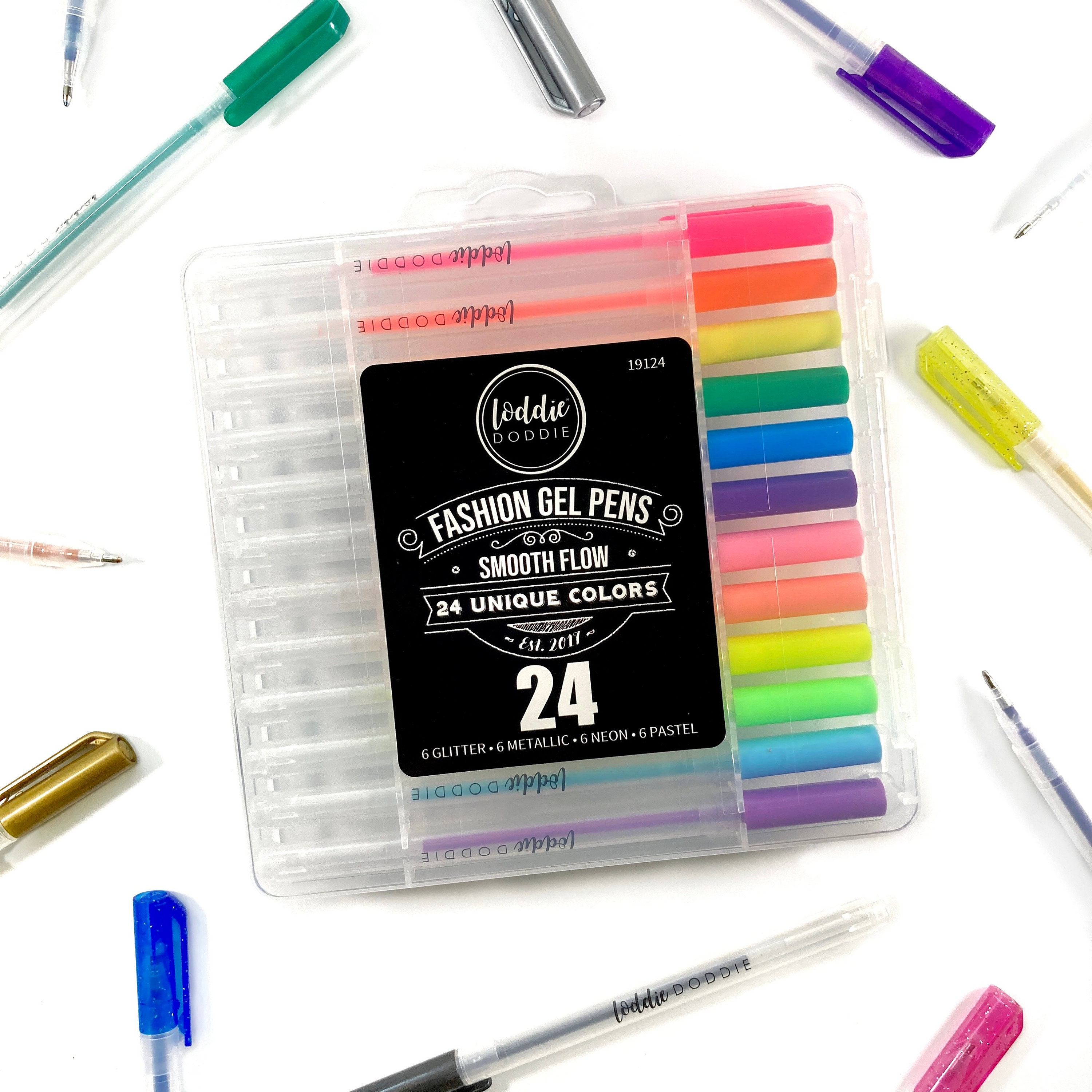 Shuttle Art 120 Unique Colors (No Duplicates) Gel Pens Colored Gel Pen Set  for Adult Coloring Books Art Markers 