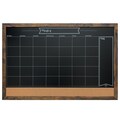 24x36 Chalkboard Calendar and Bulletin Combo Board- Magnetic Chalkboard Surface, perfect for chalk markers