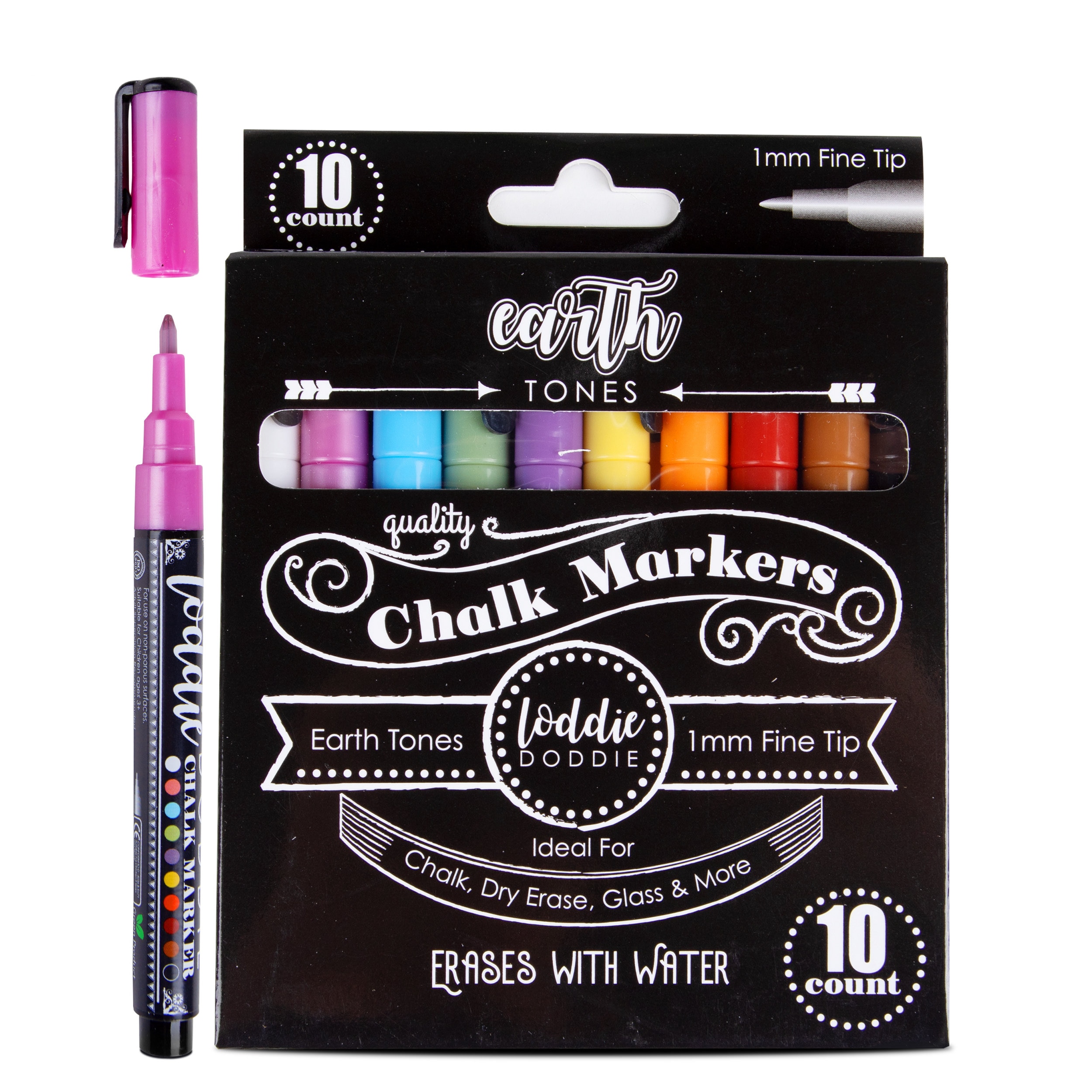 Carmel Liquid Chalk Marker Wide Tip (Black), Pack of 1, Removable  Water-Based Chalk Pen, Erasable Bistro Chalk Marker, For Whiteboards,  Glass, Vinyl