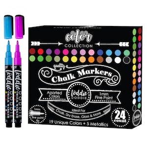 24ct Chalk Markers- Fine Point - Artists Assortment