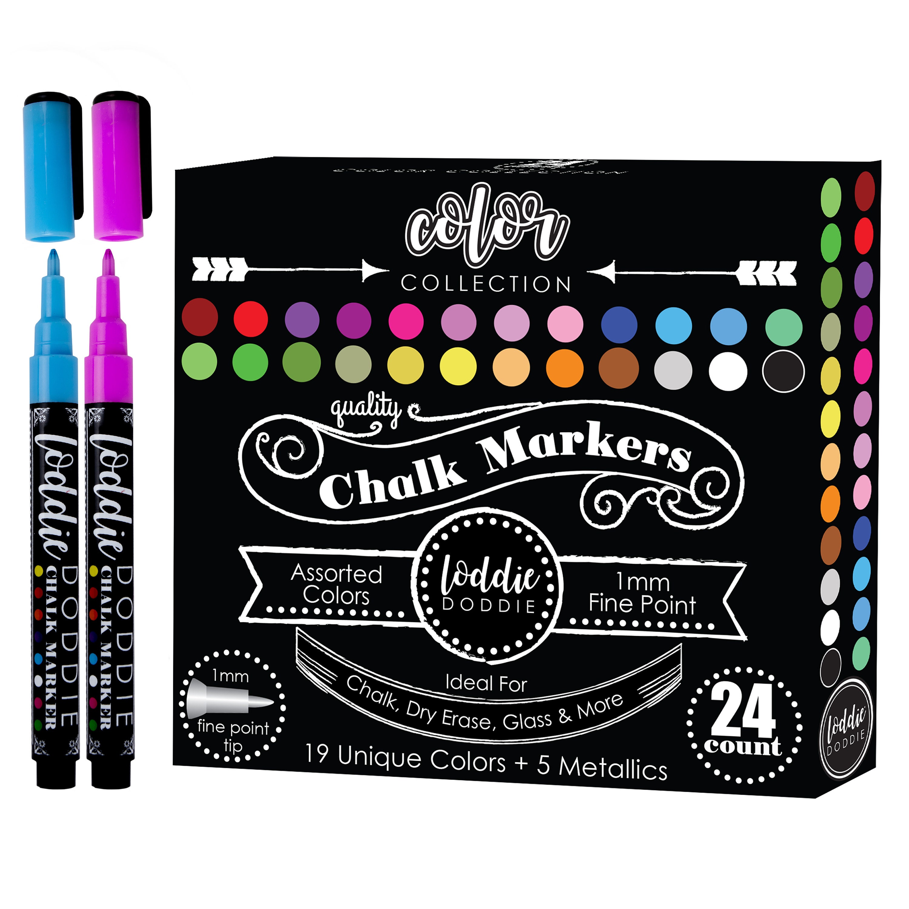 Vintage Color Liquid Chalk Markers - Pack of 10 - Chalkola Art Supply