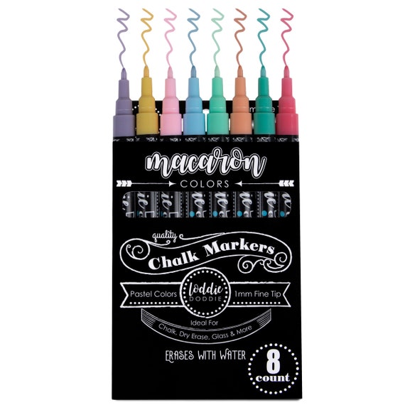 8ct Fine Point Chalk Markers Macaron Pastel Colors 