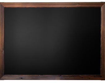 LARGE 34.5" x 46" Rustic Wood Framed Magnetic Chalkboard