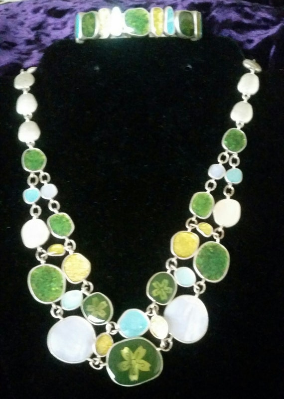 Vintage Liz Claiborne Necklace and Bracelet - image 2