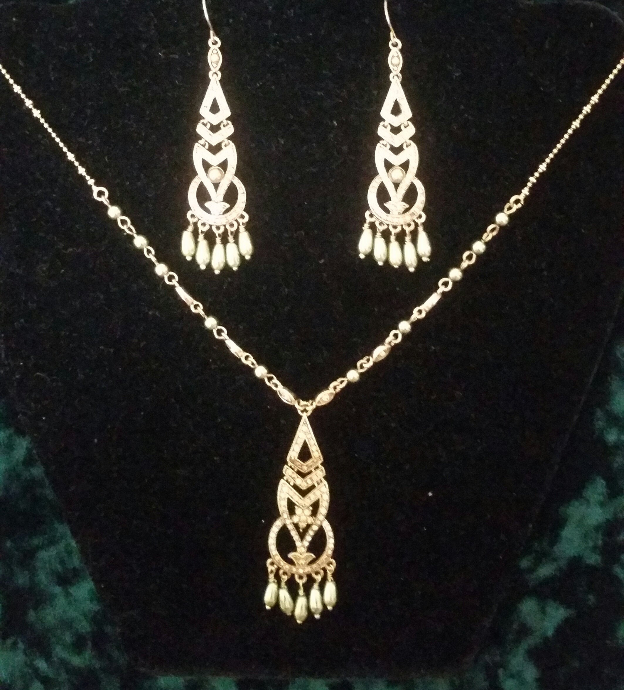 Vintage Monet Necklace and Earring Set 