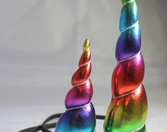 I'll give you a rainbow: Shiny unicorn headband in rainbow colors