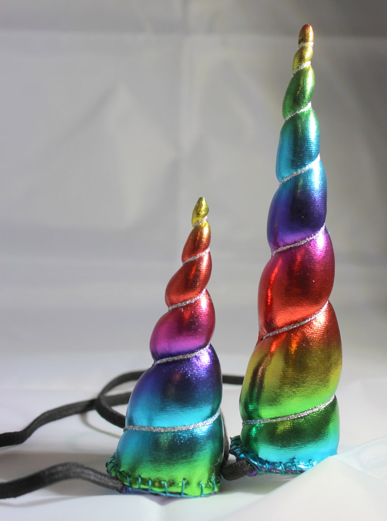 I'll give you a rainbow: Shiny unicorn headband in rainbow colors image 1