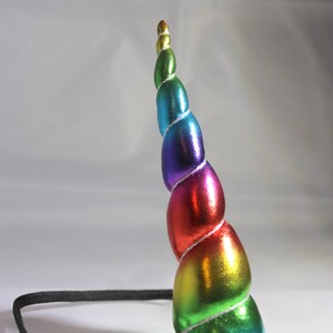 I'll give you a rainbow: Shiny unicorn headband in rainbow colors image 2