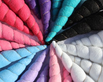 Filz-Einhorn-Haarband in zauberhaften Farben & 3 Größen