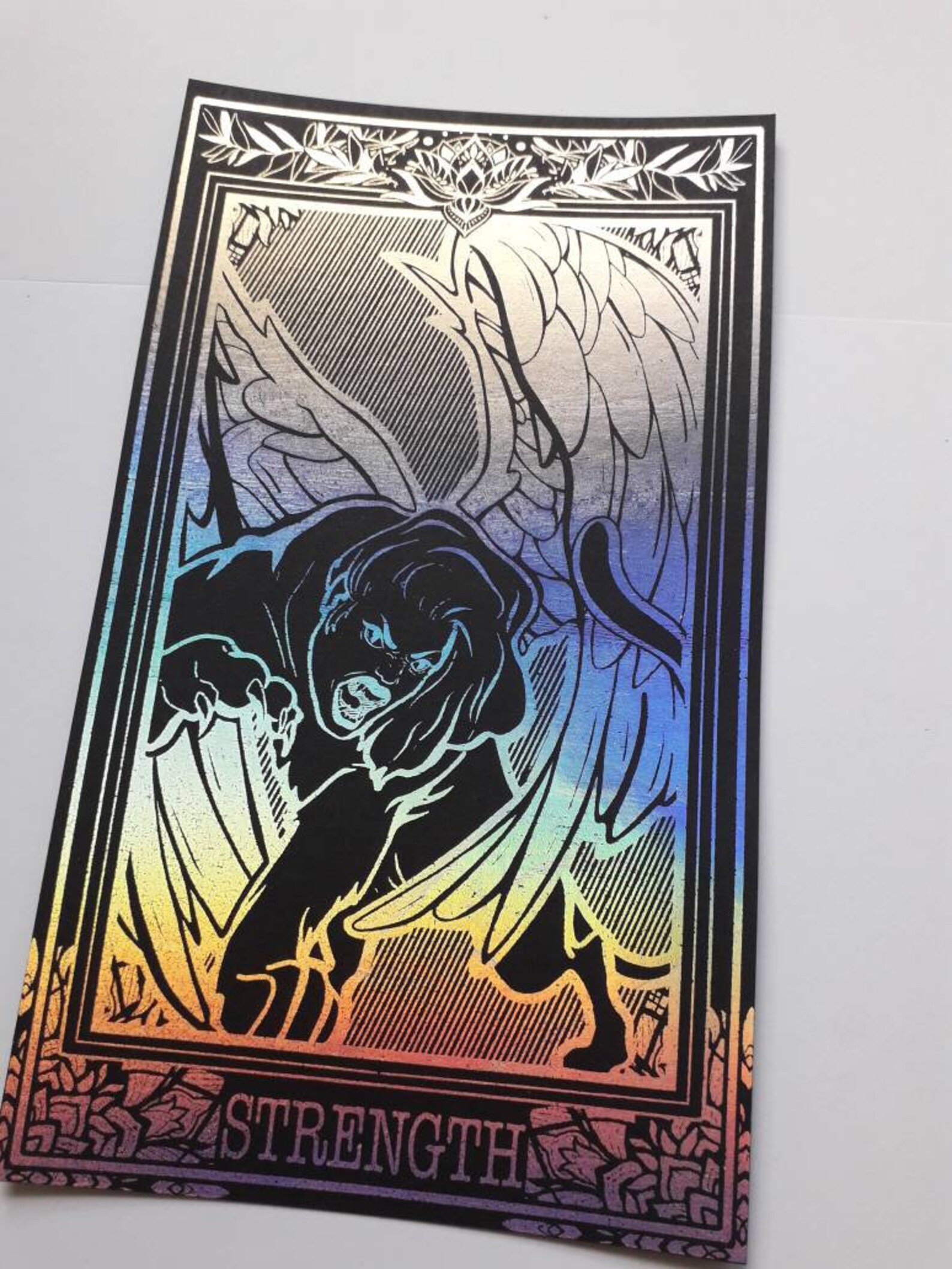 Tarot card the force associated with Leo. Tarot card Etsy