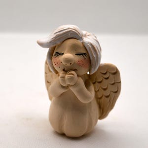 Angel Little Ceramic Figurine | Handmade Decorative Piece for Home | Cute Angel Decor for Gifts & Collectibles
