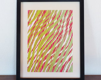 Silkscreen // Red and Green // Handprinted