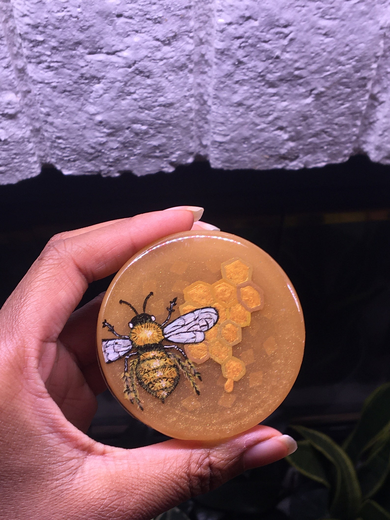 Handpainted Honey Bee Herb Grinder Etsy