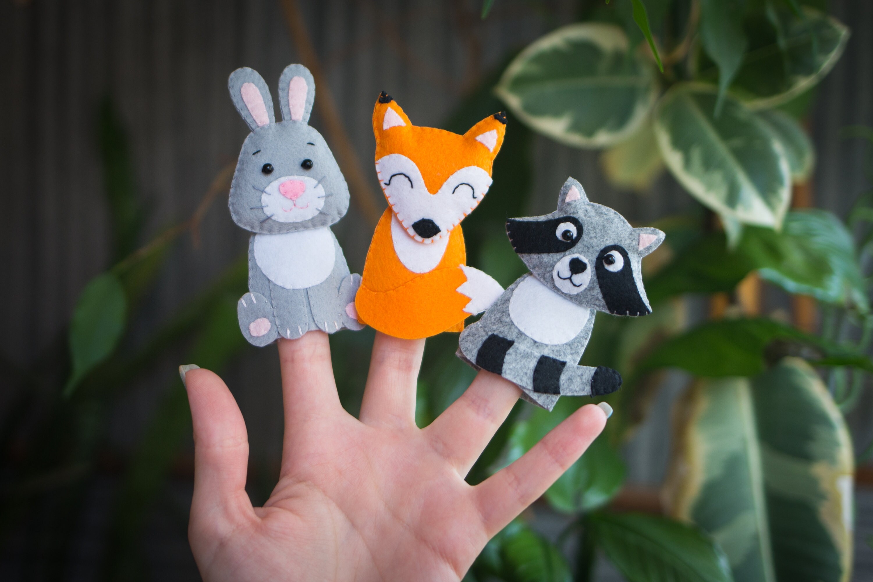 Woodland Animals Finger Puppets Forest Animals Toy Quiet Toys Etsy Australia