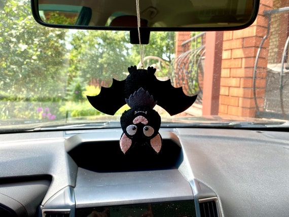 Chauve-souris voiture miroir cintre charme chauve-souris halloween amant  cadeau ornement pour voiture chauve-souris ornement rétroviseur pendentif -   France