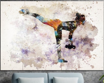 Gym Canvas Sport Training Dumbbell Wall Art Sport decor Gym print Gym girl Gym decor Fitness workout Gym gift Dumbbell art print Sport decor