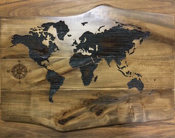Map wall decor | Etsy