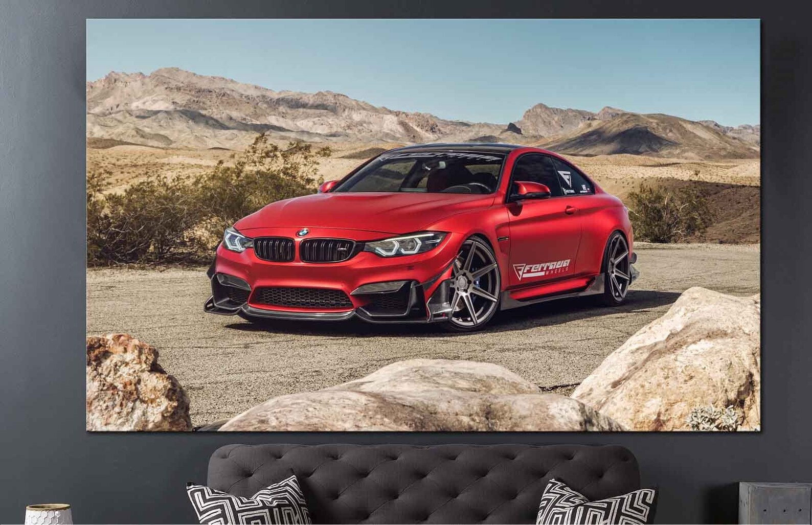 Large Original Print On Canvas Sport Car Poster Canvas Print Etsy