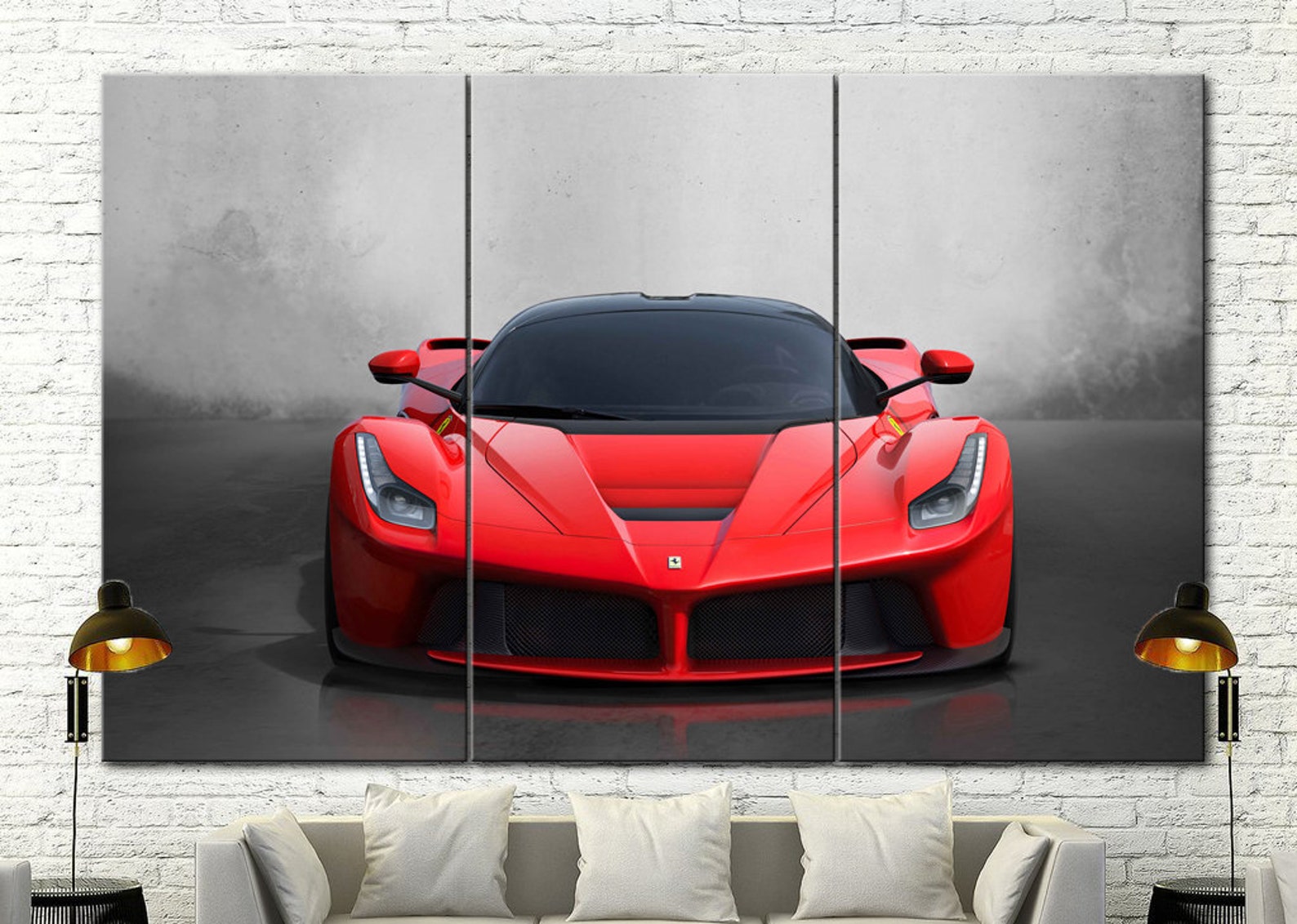 Original Canvas Print Poster Canvas Print Sport Car Red Etsy