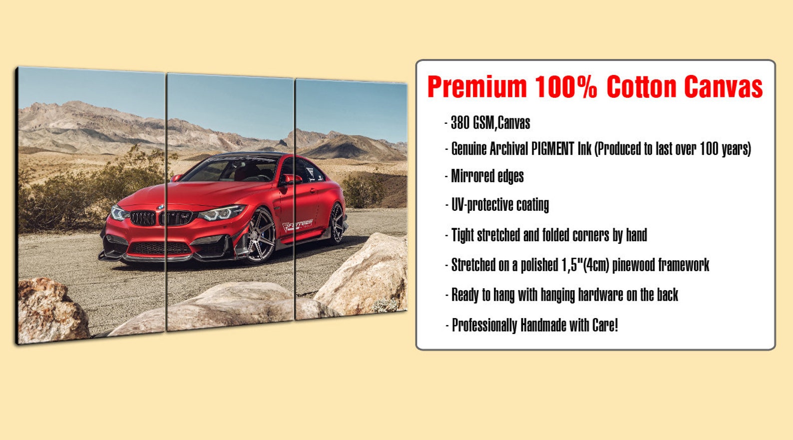 Large Original Print On Canvas Sport Car Poster Canvas Print Etsy