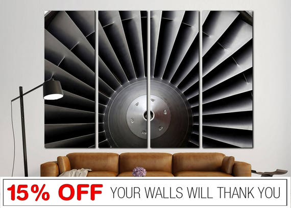 Jet Turbine Jet Turbine Leinwand Turbine Art Flugzeug Motoren Turbine Wandkunst Air Turbine Leinwand Turbine Wand Dekor Flugzeugturbine