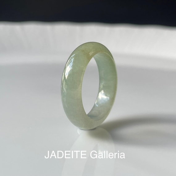 Jade Ring US8.25 - Natural Burmese jadeite translucent  Jade Authentic