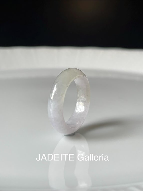 Natural Burmese Jadeite Band Ring – Type A White Jadeite Jade US6.25