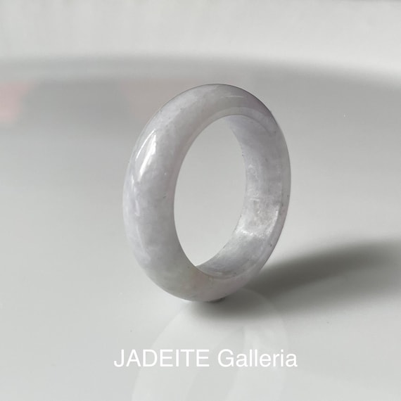 Jade Ring US 6.75 JADEITE JADE Natural Type A Authentic Burmese Jade Band Ring