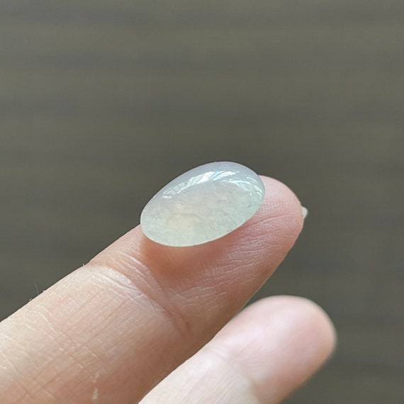 Jade Cabochon Big Size - Natural Type A Translucent White  Authentic Burmese Jadeite Grade A Jade for jewelry making