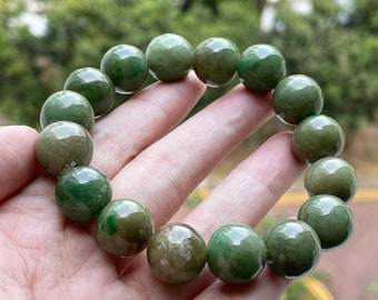 GEMMAOVE ブラックジェイド ブレスレット[13コマ] Jade bracelet - Etsy 日本