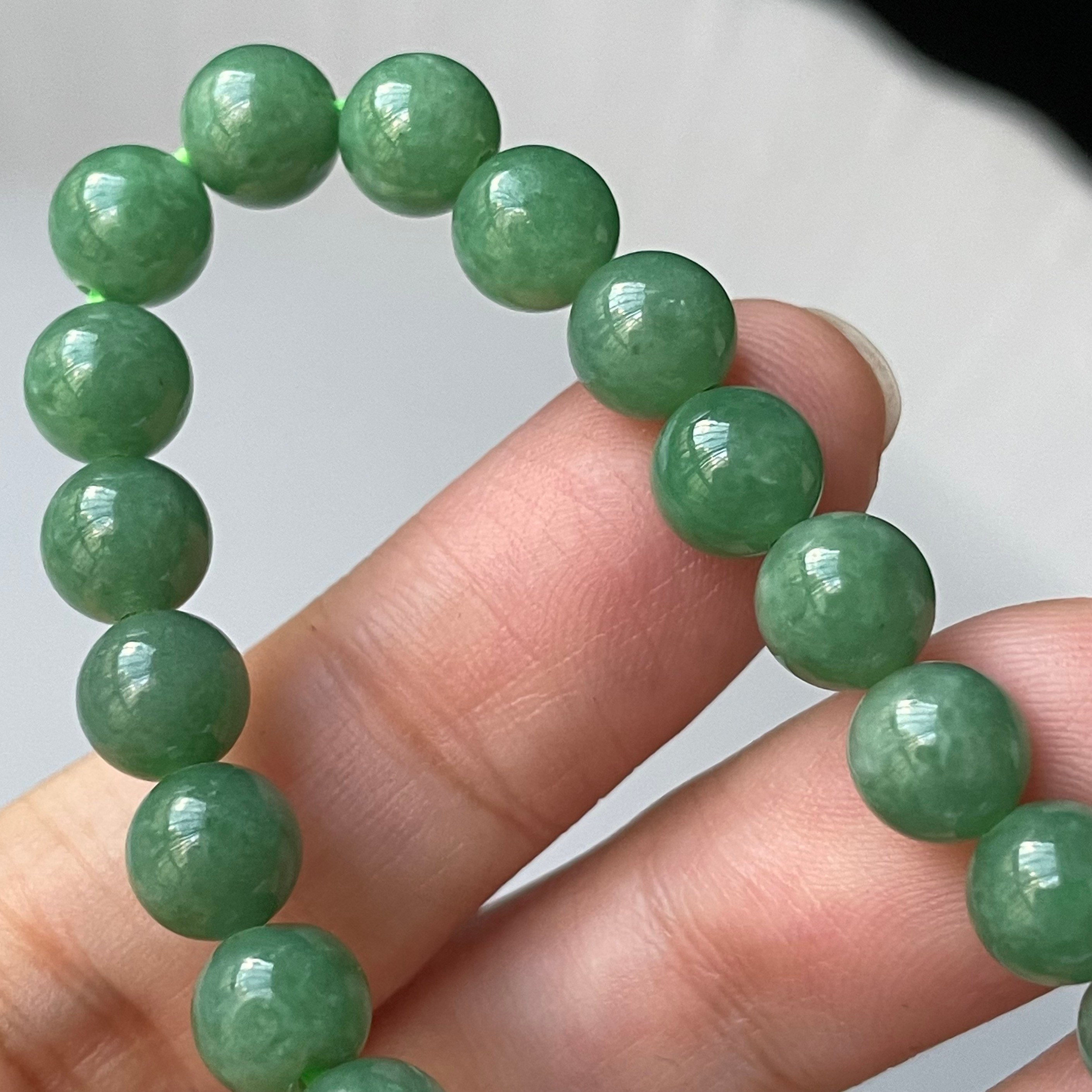 6MM Natural Burma Jade Bracelet for women Myanmar Jadeite Green Real  ACCESSORI GIFT BEAD DROPSHIP JEWELRI FASHION