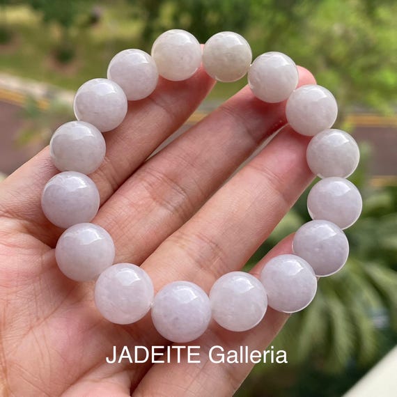 Jade bracelet Lace Pink Fine Quality Translucent Jadeite bead bracelet - Natural Type A Myanmar(Burma) Jadeite Gems Jewelry