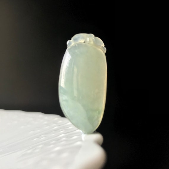 Natural Jade Pendant Genuine Grade A Burmese Natural Jadeite Translucent Green Jade Pendant