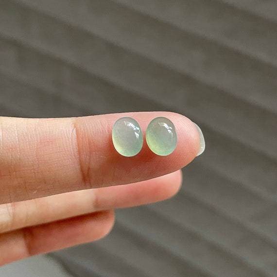 Jade Cabochons - Natural Type A Faint Translucent Fine Quality Authentic Burmese Jadeite Grade A